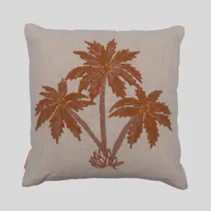Dessert Oasis Palms Hand Embroidered Cushion Cover