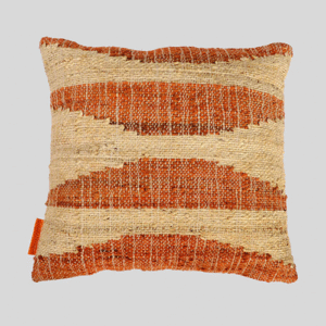 Colorblock Wave Jute Cushion Covers