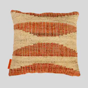 Colorblock Wave Jute Cushion Covers