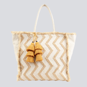 Zigzag Tassel Tote